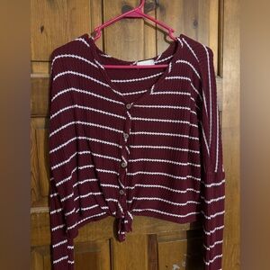 Altar’d State Knit Tie Crop Top